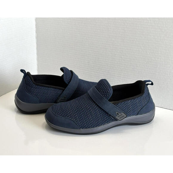 Orthofeet Shoes - Orthofeet Quincy 823 Women's Sz 8.5 X-Wide Blue Stretch Slip On Orthopedic Shoes